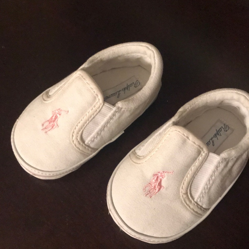 White baby girl Polo Ralph Lauren Shoes Size 3